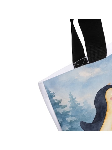 Mr. & Mrs. Panda Strandtasche Pinguin Liebe Design ohne Spruch in Weiß