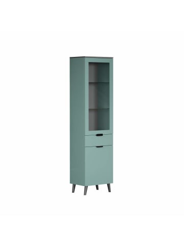 ebuy24 Vitrinenschrank Melton Blau 49 x 37 cm