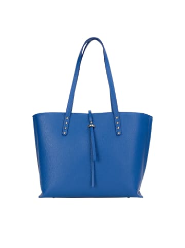 FELIPA Leder Shopper in Azurblau