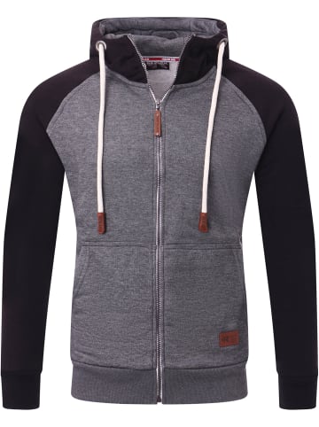 RESLAD Sweatjacke Raglan Meliert in anthrazit