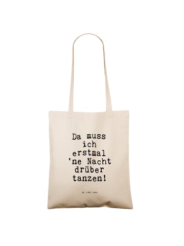 Mr. & Mrs. Panda Badetasche Da muss ich erstmal... mit Spruch in Creme