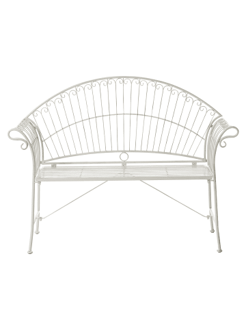 Beliani Gartenbank GUALEA in Weiß - (W) 130 x (H) 97 x (L) 61 cm
