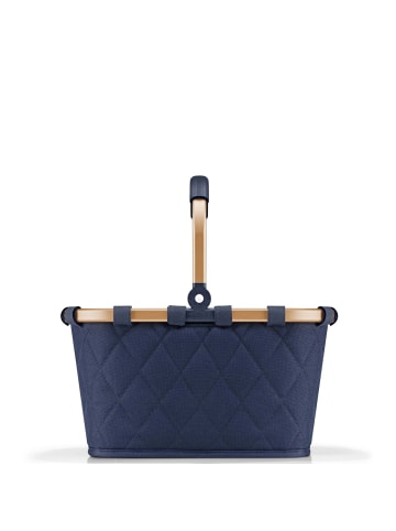 Reisenthel carrybag xs - Einkaufskorb 21 cm (cord sand) in frame rhombus midnight gold
