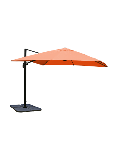 MCW Ampelschirm A96, Terracotta, mit Ständer
