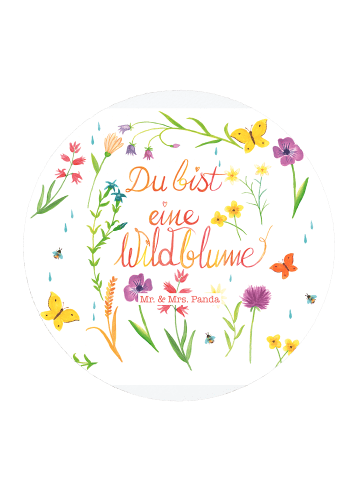 Mr. & Mrs. Panda Kühlschrankmagnet Du bist eine Wildblume mit Sp... in Bunt