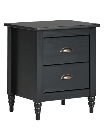 Beliani Nachttisch SHILLINGTON in Schwarz/Gold - (W) 46 x (H) 52 x (L) 35 cm