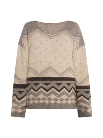 VIRITA Women Pullover in Beige Mehrfarbig