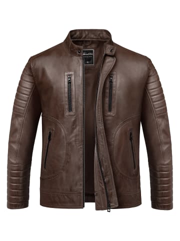 Amaci&Sons Lederjacke EUCLID in Braun