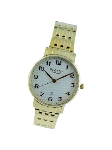 Regent Armbanduhr Regent Metallarmband hellgold extra groß (ca. 39mm)