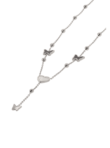 myMo Women Chain Necklace in Silver Black