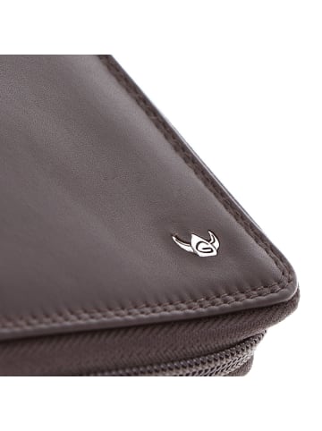 Golden Head Polo Geldbörse RFID Schutz Leder 21.5 cm in dunkelbraun