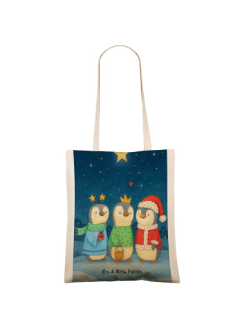 Mr. & Mrs. Panda Tote Bag Winterzeit Heilige drei Könige Design ... in Weiß