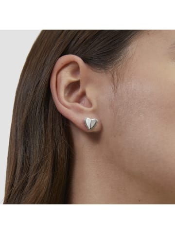 s.Oliver Ohrstecker Folded Heart in silber