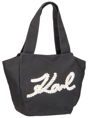 Karl Lagerfeld Shopper K/Signature Ruffled Logo Shopper in Black