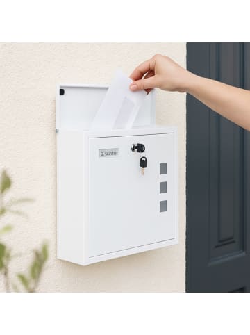 Briefkasten in Weiß - (B)35 x (H)33 x (T)12 cm