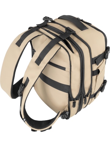 normani Erweiterbarer Handgepäck-Rucksack 20 Liter Nikaho in Beige