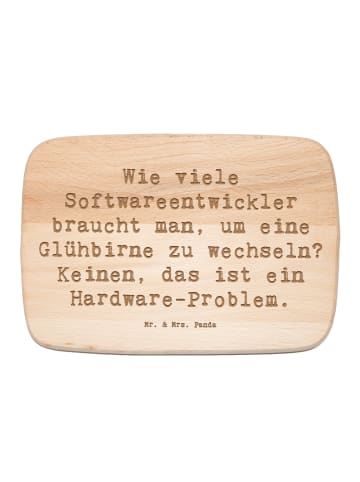 Mr. & Mrs. Panda Frühstücksbrettchen Spruch Softwareentwickler G... in Transparent
