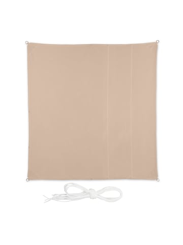 relaxdays Sonnensegel in Beige - 2,5 x 2,5 m