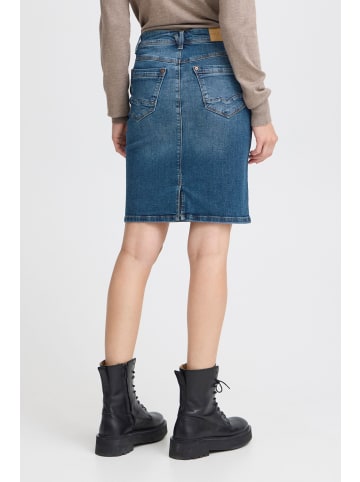 PULZ Jeans PZKAROLINA HW Skirt körpernah in Medium blue denim