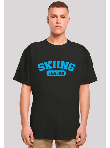 F4NT4STIC Oversize T-Shirt Skiing Season Winter Sport in schwarz