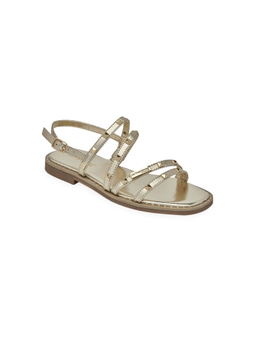 Les Tropéziennes par M Belarbi Flache Sandale aus Leder Corabel Gold