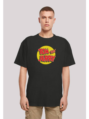 F4NT4STIC Heavy Oversize T-Shirt Tom And Jerry Circle Logo in schwarz
