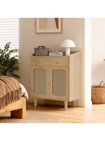 VASAGLE Sideboard Ellan in Eichenbeige - (B)40 x (H)90 x (T)70 cm