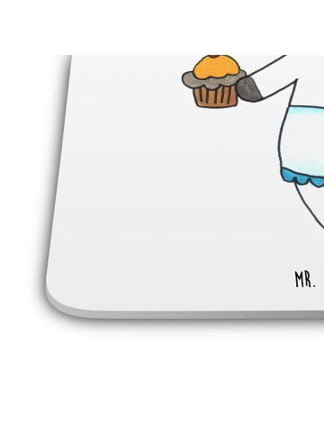 Mr. & Mrs. Panda Gläseruntersetzer Einhorn Muffin ohne Spruch in Weiß