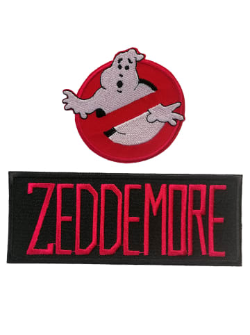 Catch the Patch Ghostbuster Set 2 Stück Zeddemore Logo FilmApplikation Bügelbild inRot