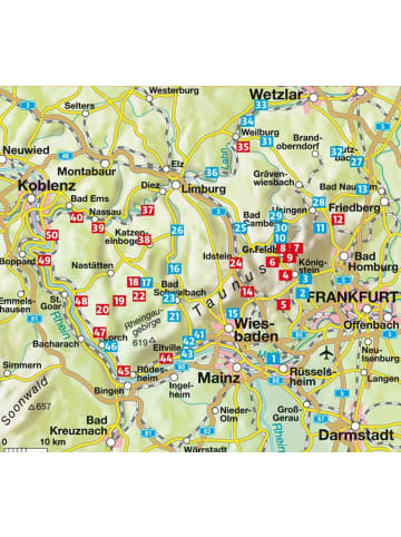 Bergverlag Rother Taunus | Bergland zwischen Lahn, Rhein und Main. 50 Touren mit GPS-Tracks