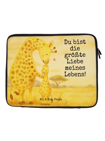 Mr. & Mrs. Panda Laptoptasche Giraffe Kind Design mit Spruch in Weiß
