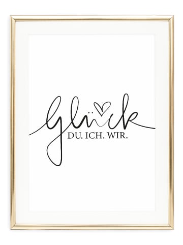Tales by Jen Poster / Kunstdruck "Glück, du ich wir" I Ohne Rahmen