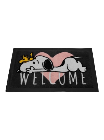 United Labels The Peanuts Snoopy Fußmatte - Welcome Türmatte 39 x 58 cm in grau