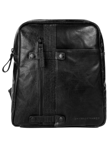 SPIKES & SPARROW Rucksack echt Leder in schwarz