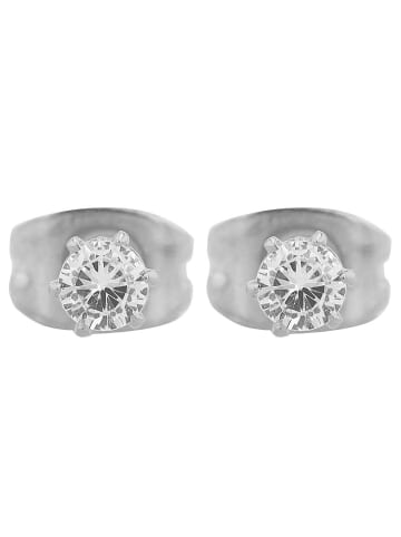 Adeliás Damen Ohrringe – Ohrstecker aus Edelstahl mit Zirkonia in silber