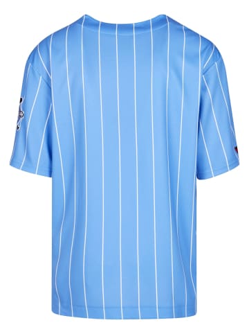 FUBU FUBU Mesh-T-Shirts in light blue/white