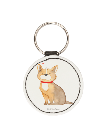 Mr. & Mrs. Panda Taschenanhänger Hund Glück ohne Spruch in Weiß