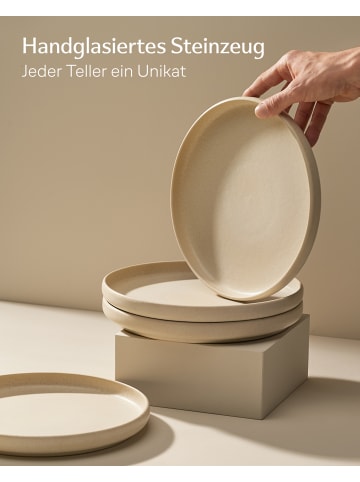 Cosumy "Cosumy | Lune | Speiseteller Set 4 St. Ø26 cm Weiß"