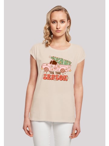 F4NT4STIC T-Shirt Tis The Season Weihnachten Drivin Home in Whitesand