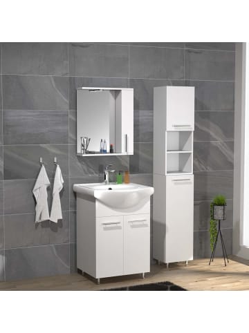 ebuy24 Badmöbelset LisaloM Weiß 85 x 45 cm