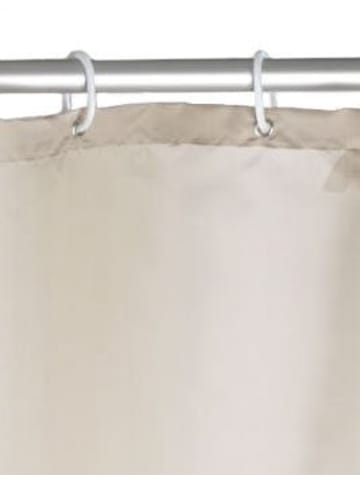 Wenko Duschvorhang Uni beige - Anti-Schimmel/Anti-Bakteriell in Beige, 180 x 200 cm