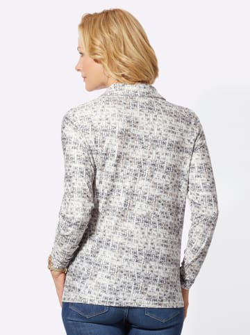 WITT WEIDEN Winter-Shirt in ecru-steingrau-bedruckt