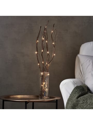 STAR Trading LED Deko-Licht Willow DewDrop, warmweiß, 60 cm in Silber