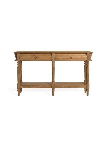 Giner y Colomer Konsolentisch aus massivem Teakholz mit Metallgriffen in Brown