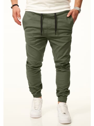 DAILY COTTON Chinohose - als Jogger Jeans Freizeithose mit Gummibund in Khaki
