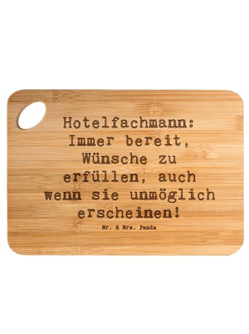 Mr. & Mrs. Panda Servierplatte Spruch Hotelfachmann Zauber mit S... in Braun