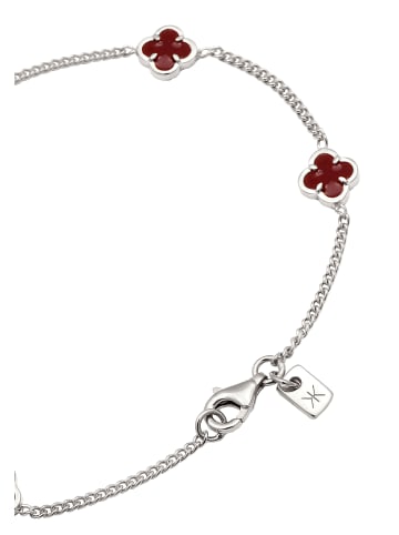 KUZZOI Armband 925 Sterling Silber in Dunkelrot
