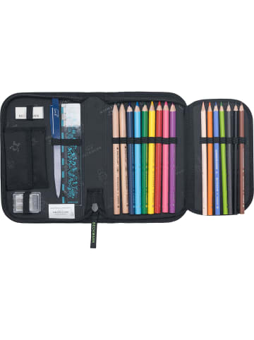 BECKMANN Federmappe mit Inhalt Pixel in schwarz