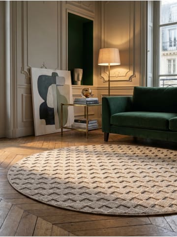 KADIMA DESIGN Flachgewebe-Teppich Schachbrett Grafisch Modern Pflegeleicht in Beige