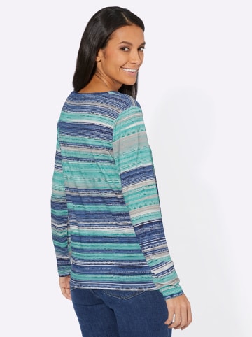 WITT WEIDEN Shirt in steingrau-gestreift